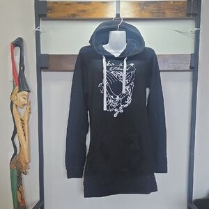 Kream Blessed Rosary Prayers Hoodie Dress Sweater Y2K Millenial Hiphop